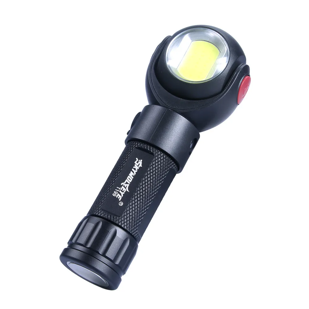 

Hot T6 Tactical Military LED Flashlight 26650 18650 360 Degree Rotating Lamp Head Rotatable USB Charging #5D17