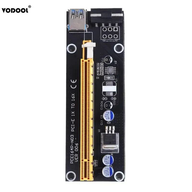 VODOOL PC Компьютерная усиленная PCI E 1X до 16X Express Расширительная карта расширитель