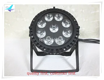 

6pcs/lot High Quality 9pcs 10w IP65 Lyre LED Par Light Quad Color RGBW 4IN1 Waterproof Par Can Outdoor Flat Stage DJ Light Par
