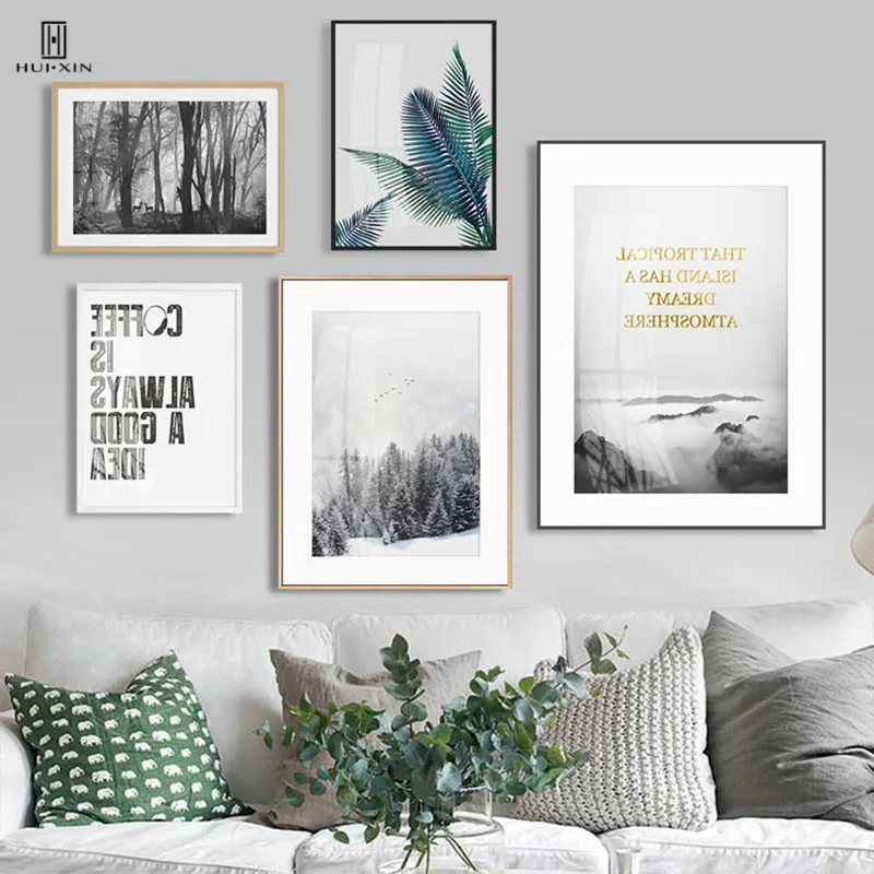 Nordic Black And White Feather Natural Landscape Pictures Living Room Decor Paintings Lush Forest Canvas Art Prints Wall Posters Nordic Black And White Feather Natural Landscape Pictures Living Room Decor Paintings Lush Forest Canvas Art Prints Wall Posters