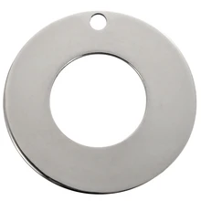 5-50 шт. нержавеющая сталь круглая подвеска Пустые штамповочные бирки DIY ручной работы ожерелье Женщины Мужчины Яркий Серебряный тон 20 мм