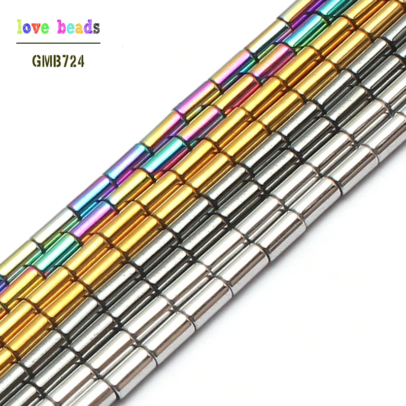

High quality Natural Stone 4*2mm Column Hematite beads Round Loose beads For Jewelry Making DIY bracelet