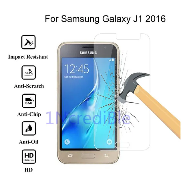 Закаленное стекло 9H 2.5D для Samsung J1 2016 Защитная пленка Galaxy (2016) J120F J1(6) экрана |
