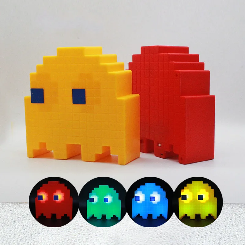 PacMan призрак светильник светодиодный ночной Светильник многоцветный мультфильм