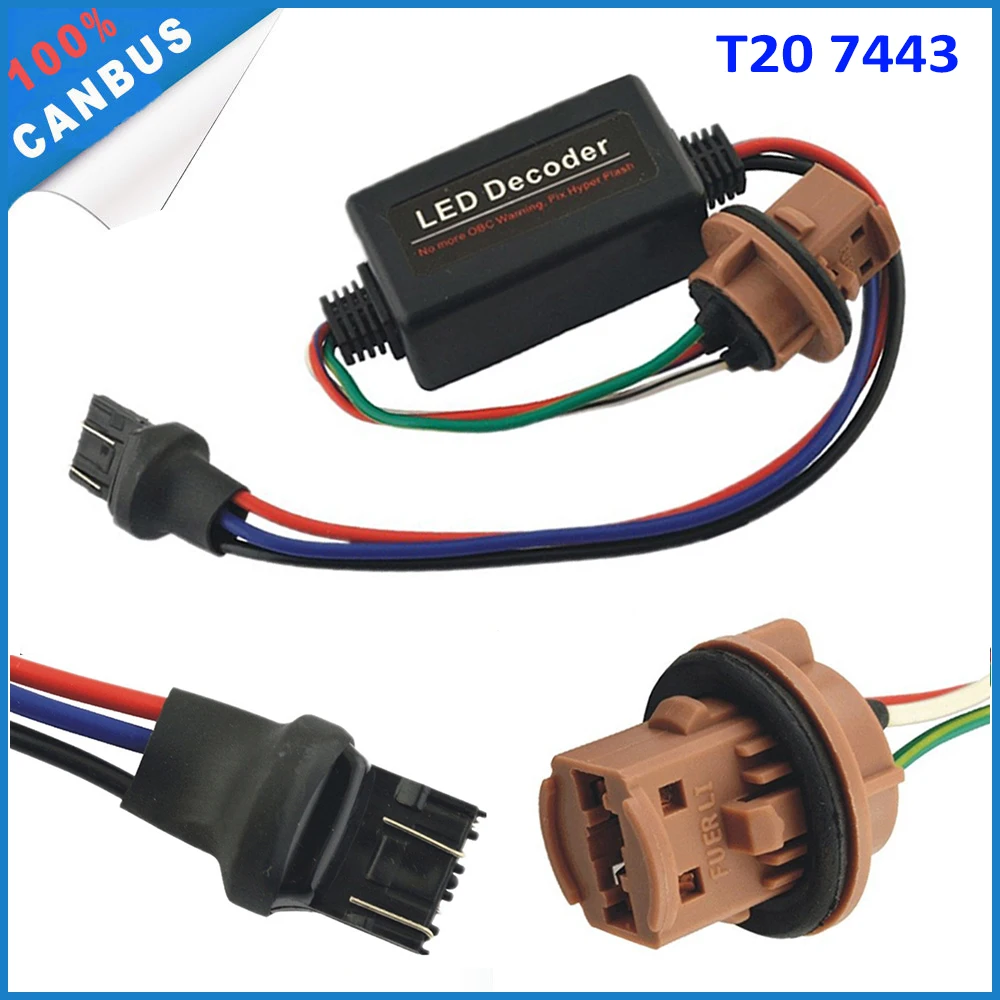 Canbus Error Free T20 7443 Resistor LED Decoder Warning Error Canceller