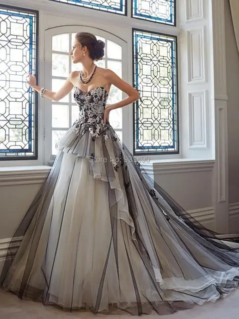 New Arrival Gergrous Strapless Lique Tulle Train Gray Wedding New Arrival Gergrous Strapless Lique Tulle Train Gray Wedding Bridal Ball Gown Customize 2 4 6