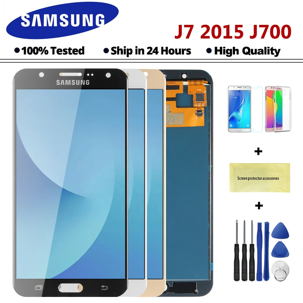 

J7 Display For Samsung Galaxy J7 J700 LCD Display+Touch Screen Digitizer Assembly for Samsung J700 2015 J700F J700M LCD