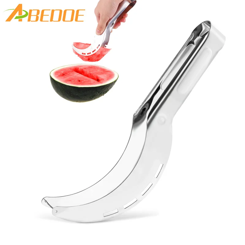 ABEDOE Stainless Steel Watermelon Slicer Corer Melon Smart Slicer Knife