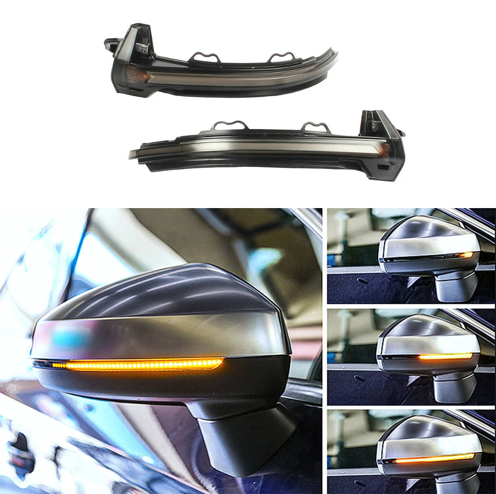 

Dynamic Blinker Sequential LED Smoked Left Right Mirror Turn Signal Lamp For AUDI A4 S4 B9 A5 S5 RS4 RS5