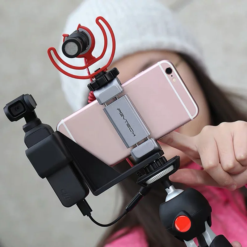 DJI Osmo Pocket Phone Holder BOYA BY MM1 Wireless Microphone Camera