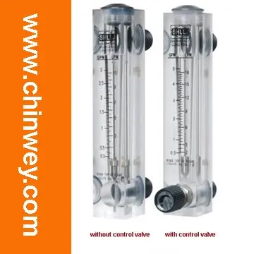 Flowmeter LZM-15 panel type for gas/air with control valve 1/2BSPT or NPT Screw thread