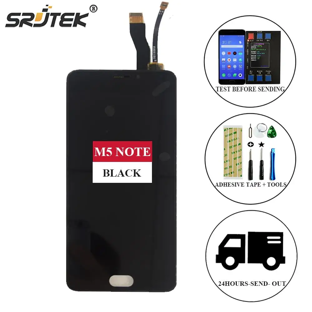 

Srjtek NEW 5.5" For Meizu M5 Note M621H LCD Display with Touch Screen Digitizer Assembly for Meizu M5 Note Black/White