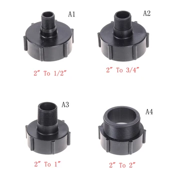 

Wholesale 4styles Gallon IBC Tote Tank Drain Adapter Coarse Thread Garden Hose 2" To 1/2" 3/4" Black