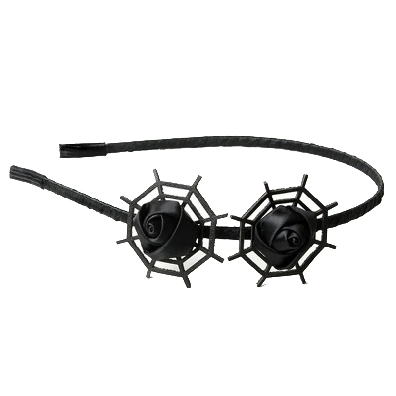 

BEAU-Gothic black cobweb hair hoop headband for Halloween costume