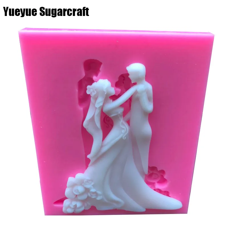 Yueyue Sugarcraft Свадебная силиконовая форма помадка форма для украшения торта инструменты форма для шоколадной мастики