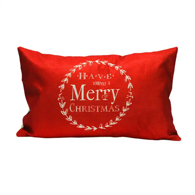 Rectangle Christmas Pillow Sofa Waist Throw Cushion Cover 30cm50cm Home Decor pillow covers decorative embroidered #2o18 (3)