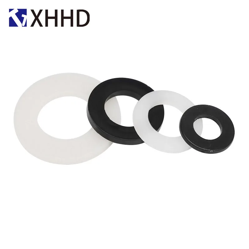

Black White Nylon Flat Washer Plated Spacer Plastic Insulation Seals Gasket Ring M2 M2.5 M3 M4 M5 M6 M8 M10 M12 M14 M16 M18 M20