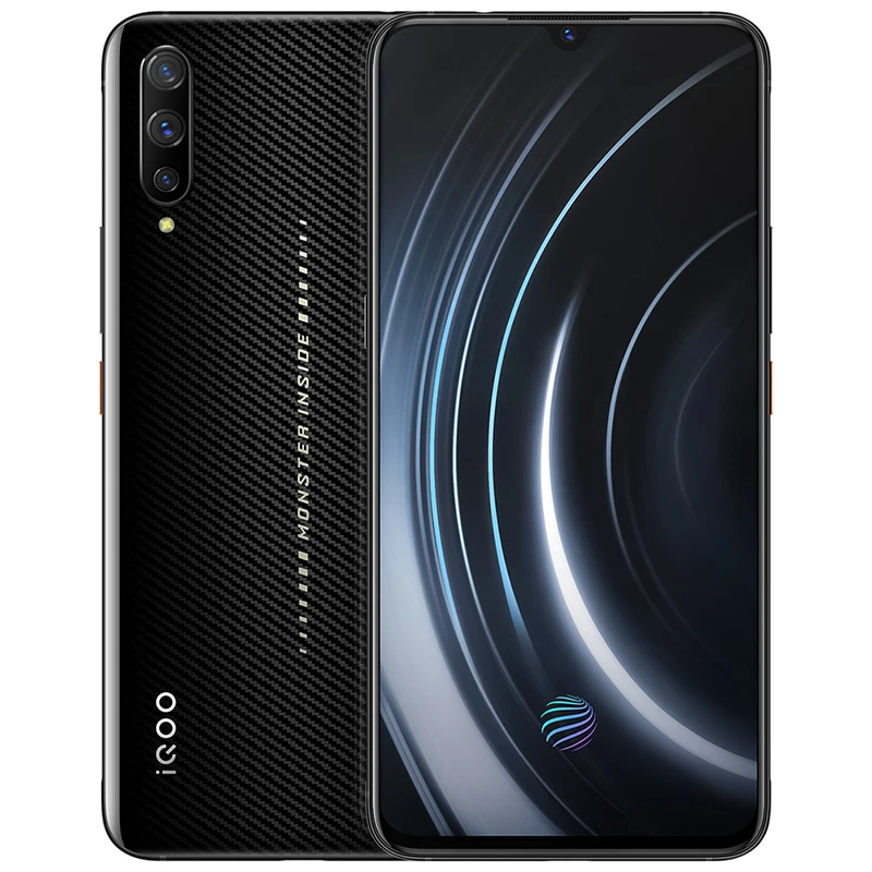 VIVO iQOO Android 9 мобильный телефон OTA обновление отпечатков пальцев ID Snapdragon 855 NFC type-C 4000 мАч 44 Вт Быстрая зарядка 4D игровой мобильный телефон