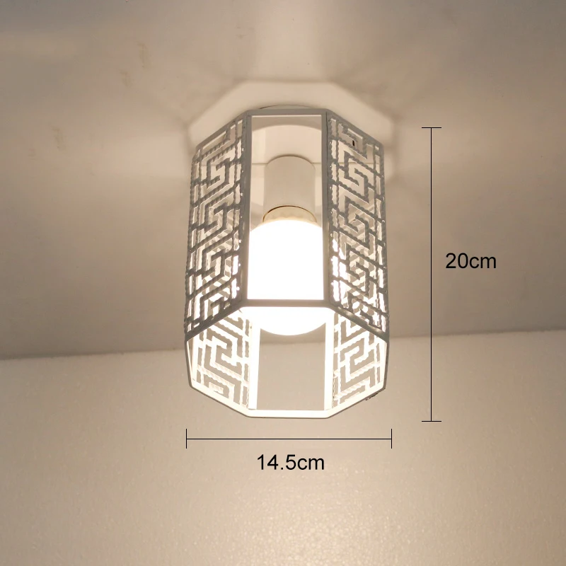 Светодиодный потолочный светильник, современный плафон, домашнее освещение, для гостиной, винтажная клетка, потолочный светильник, Lampara Techo, подвесной светильник E27 - Цвет корпуса: 6 no bulb