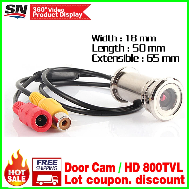 Bid discount 800TVL 1/4CMOS Door cat Eye Hole Install Mini Camera 3.6mm lens CCTV Security Surveillance vidicon home Video metal camera : image Bid discount 800TVL 1/4CMOS Door cat Eye Hole Install Mini Camera 3.6mm lens CCTV Security Surveillance vidicon home Video metal camera