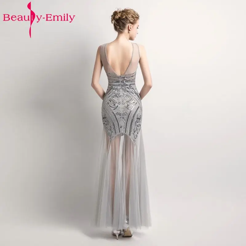 Beauty Emily Sequins Beading Evening Dresses Mermaid Long Formal Prom Party Dresses 2018 New Style Beauty Emily Sequins Beading Evening Dresses Mermaid Long Formal Prom Party Dresses 2018 New Style