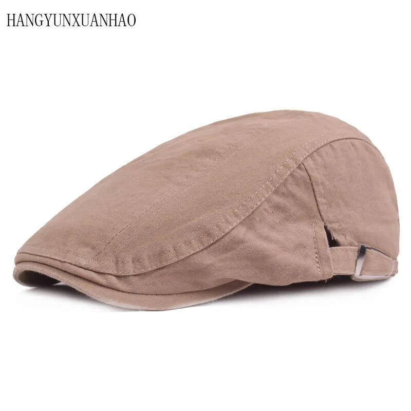 

Adjustable Beret Caps Spring Summer Outdoor Breathable Sun Bone Cap Beret Hat Brim Hats For Woman Mens Solid Flat Spike