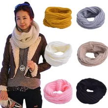 Зимний вязаный шарф из мягкой шерсти воротник, плотная ткань, Цвет шею шаль теплые, вязаные крючком Для женщин шарфы женские шарфы