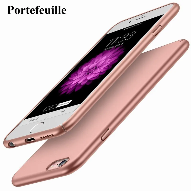 Portefeuille Ultra Slim Hard PC Protective Case Matte Cover For iPhone 7 Plus 6 6S 5 5S SE 5SE Luxury Brand 360 full Accessories (1)