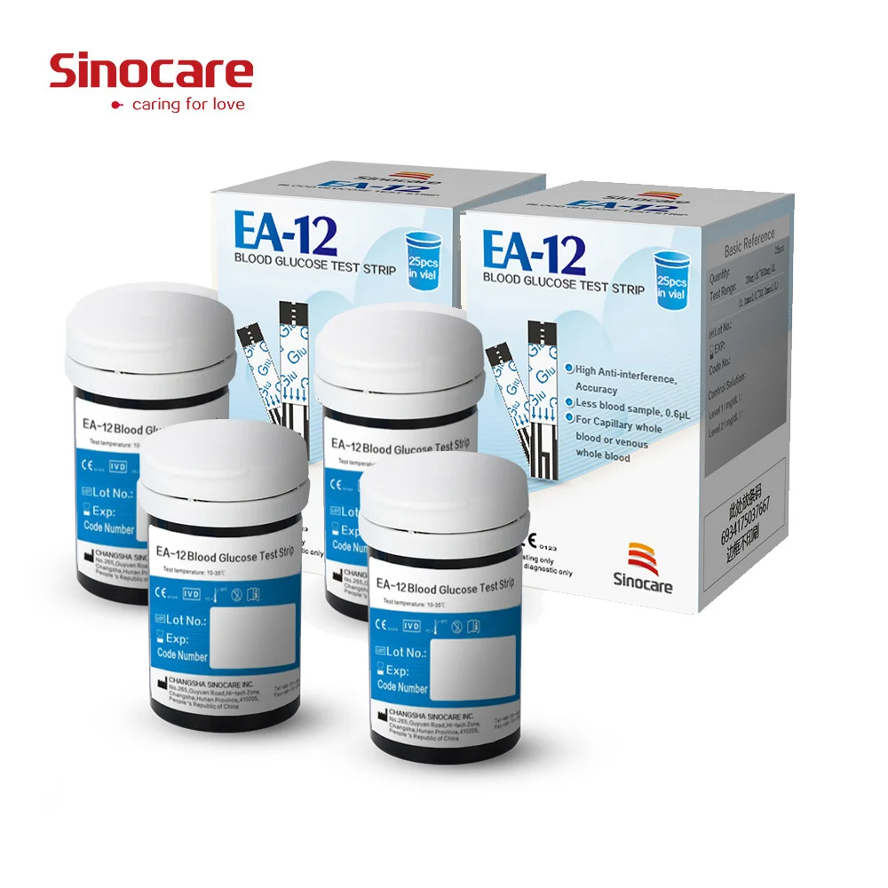 

CLEARANCE!!! SINOCARE 100 strips for EA-12 Blood Glucose testing strips