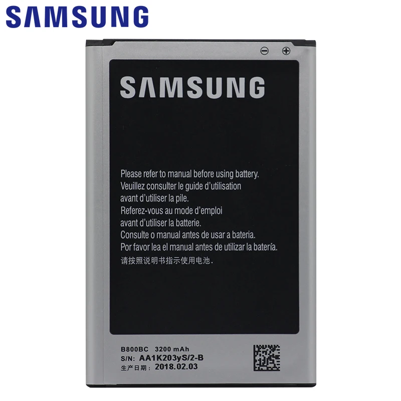 Сменный оригинальный мобильный телефон SAMSUNG B800BE аккумулятор для Samsung Galaxy Note 3 B800BC