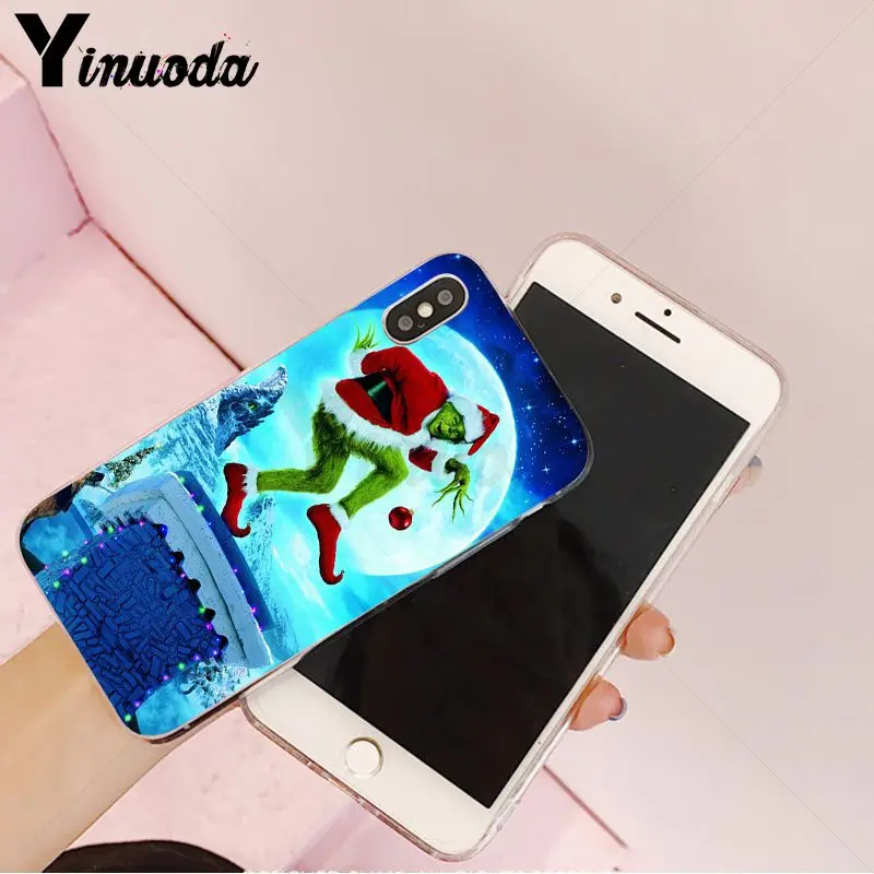 Yinuoda How the Green ofMonster Grinch украли Рождество Мягкий Силиконовый ТПУ чехол для телефона iPhone8 7 6 6S Plus 5 5S SE XR X XS MAX