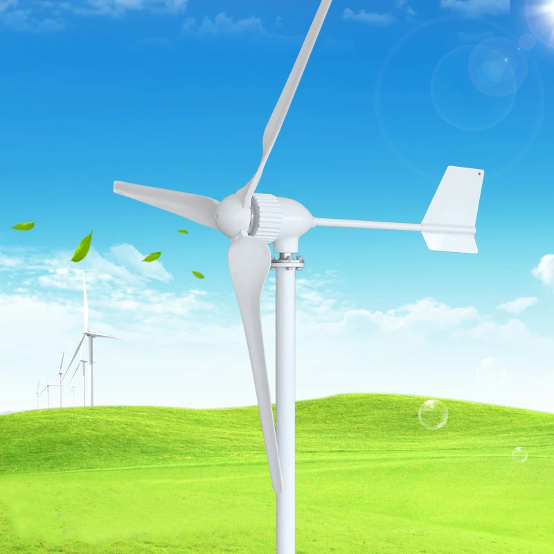 1000w 1KW Wind Turbine Generator Three Blades, 24V/48V Optional Wind Generator with 1000Wwind controller or Hybrid Controller