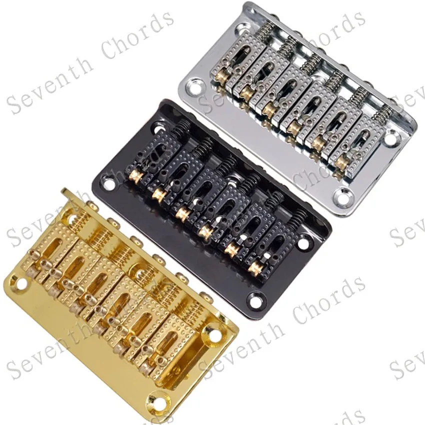 

A Set 78mm 6 String Roller Saddle Bridge for Electric Guitar accessories parts Chrome & Gold & Black for choose