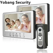 Yobang Security Freeship 7″ Moniter Video Door Phone Intercom Doorbell System Kit Unlock IR Night Vision Rainproof Camera Video