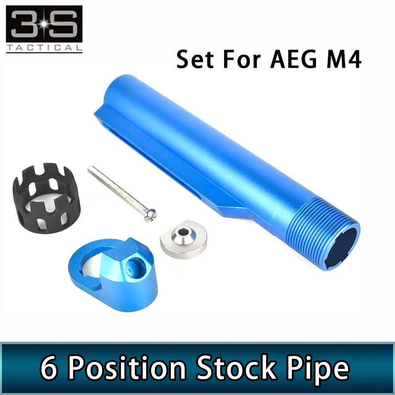 

6 Position Stock Pipe Castle Head For Airsoft AEG M4 M16 AR Enhanced Castle Nut Hunting M4 Accessories