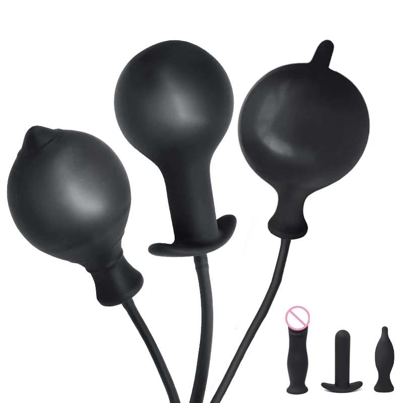 Dildo Anal Inflatable Plug Silicone Prostate Massager Beads Intimate Goods Dilator Anus Expand Sex Toys |