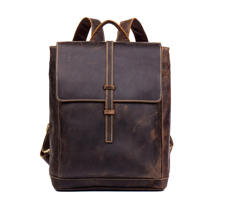 Front Show of Leather Backpack