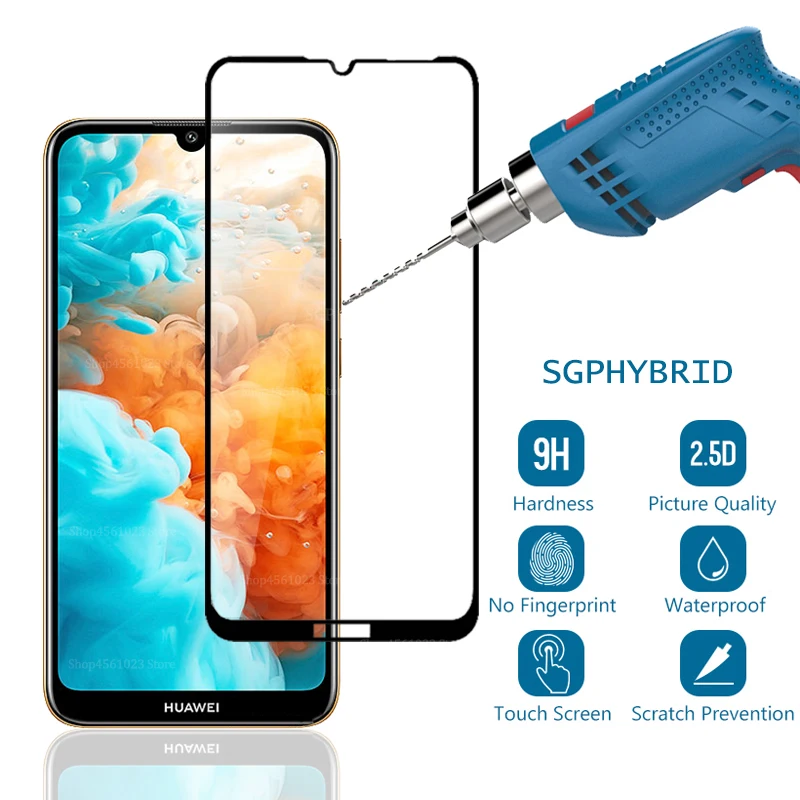 Защита экрана Y6 2019 для Huawei Y5 Y7 Y9 Pro Prime закаленное стекло Y 6 7 9 легкий Чехол защитное