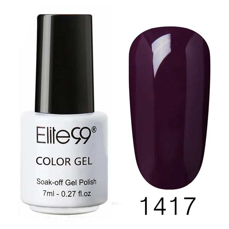 Elite99 Гель-лак для ногтей 7 мл Лак для ногтей гель UV Vernis Цвет Гель-лак для ногтей лак для верхнего и базового покрытия гель грунтовка Лаки UV лака, светодиодный светильник для маникюра, покрытие для ногтей, полустойкое к - Цвет: 1417