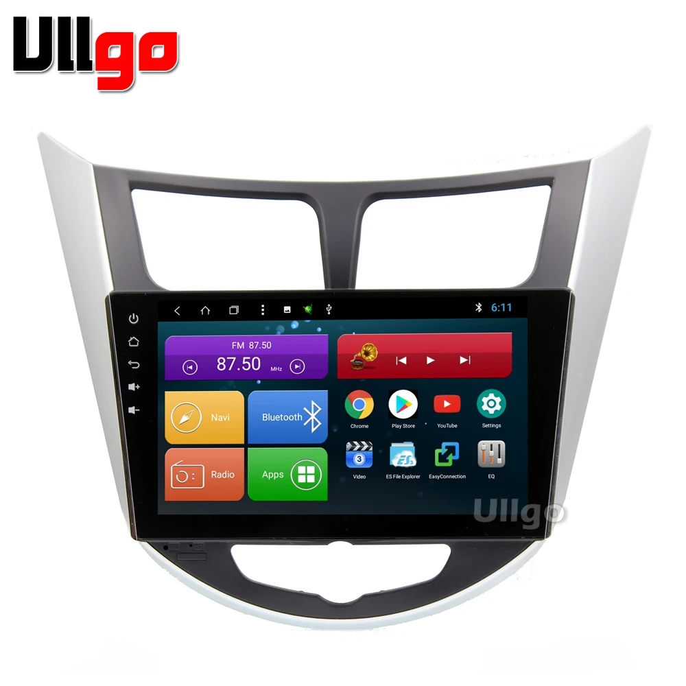 

9 inch Android 8.1 Car Head Unit for Hyundai Accent Solaris Verna Autoradio GPS with BT Radio RDS Mirror-link Wifi 16GB map card