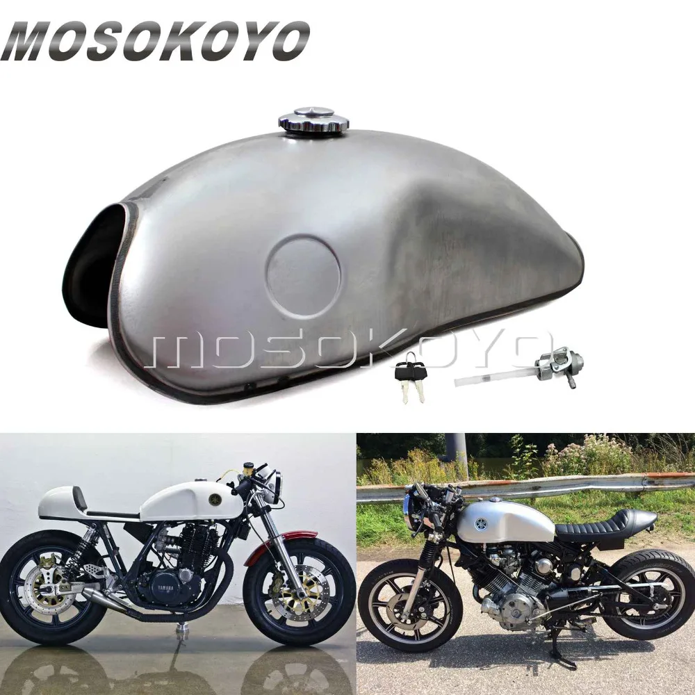 Мото на заказ Винтаж 2,6 галл Бензобак для Honda CB CX 750 Yamaha XVS SR 650 500 BSA B54 кафе гонщик топливный бак