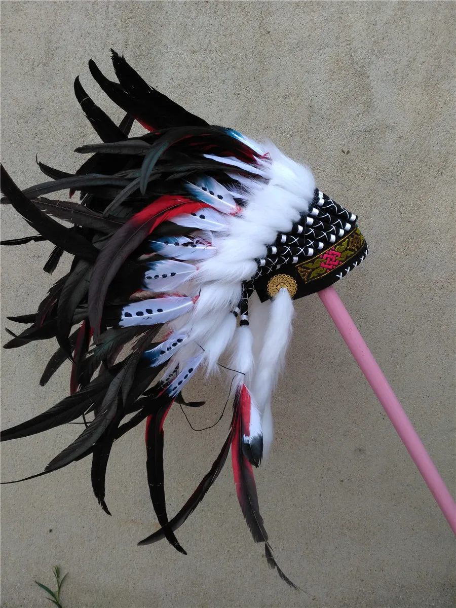 

RED Feather headdress costumes feather headdress headpiece halloween costume