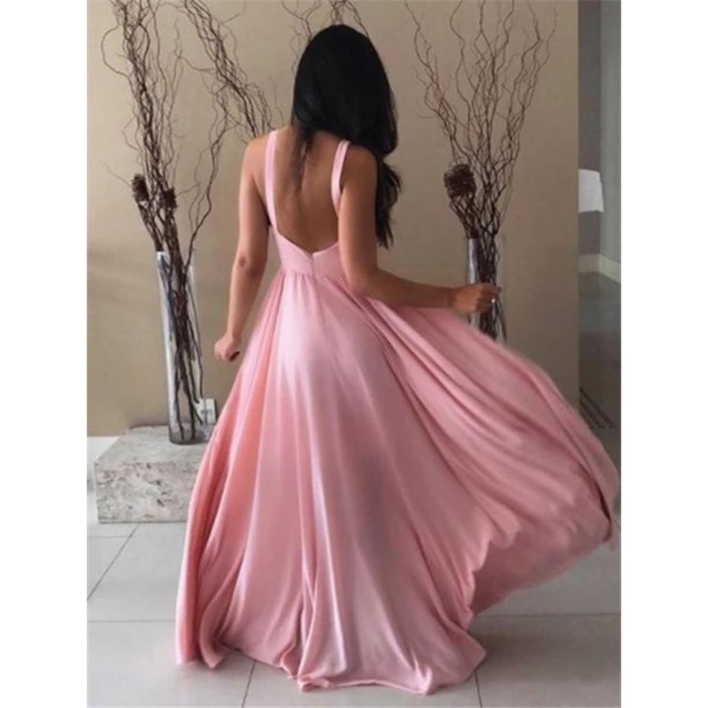 Abiye-Gece-Elbisesi-Pink-Evening-Dress-Long-2019-Formal-Dress-Women-Elegant-Chiffon-Halter-Style-Evening