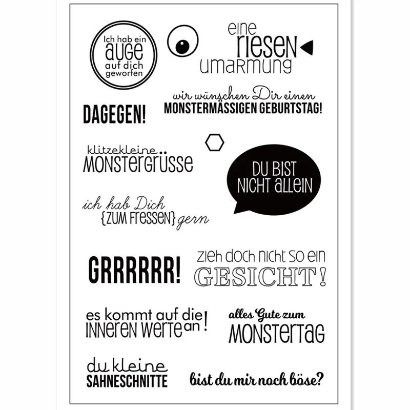 

German word Transparent Clear Silicone Stamp/Seal for DIY scrapbooking/photo album Decorative clear stamps