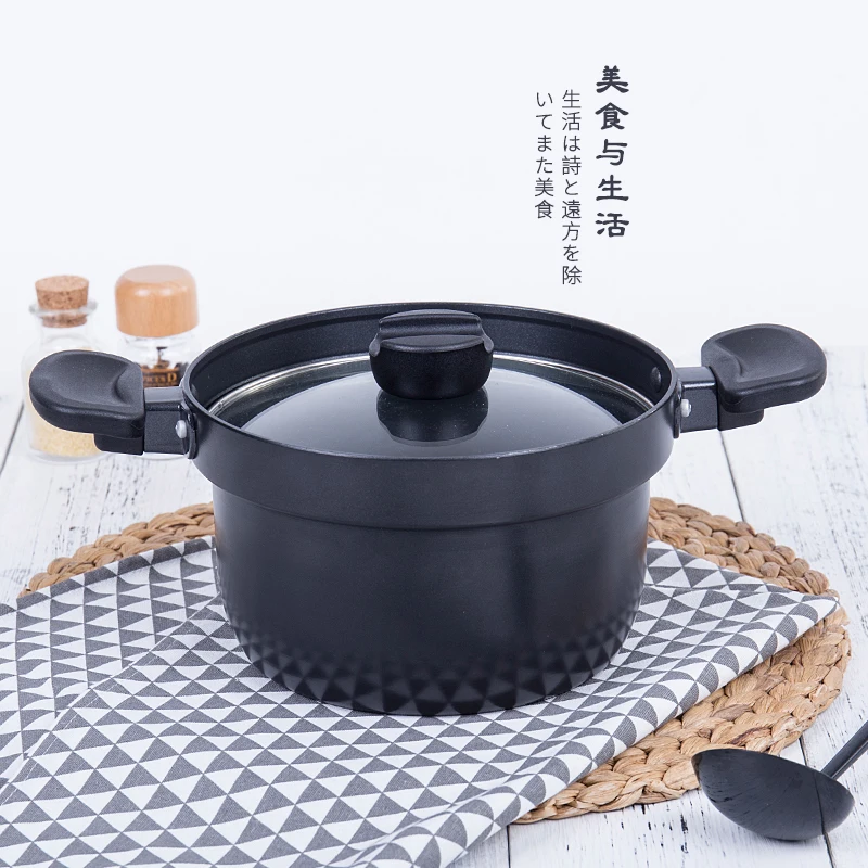 Japanese style small cooking noodle soup milk porridge non stick pot
