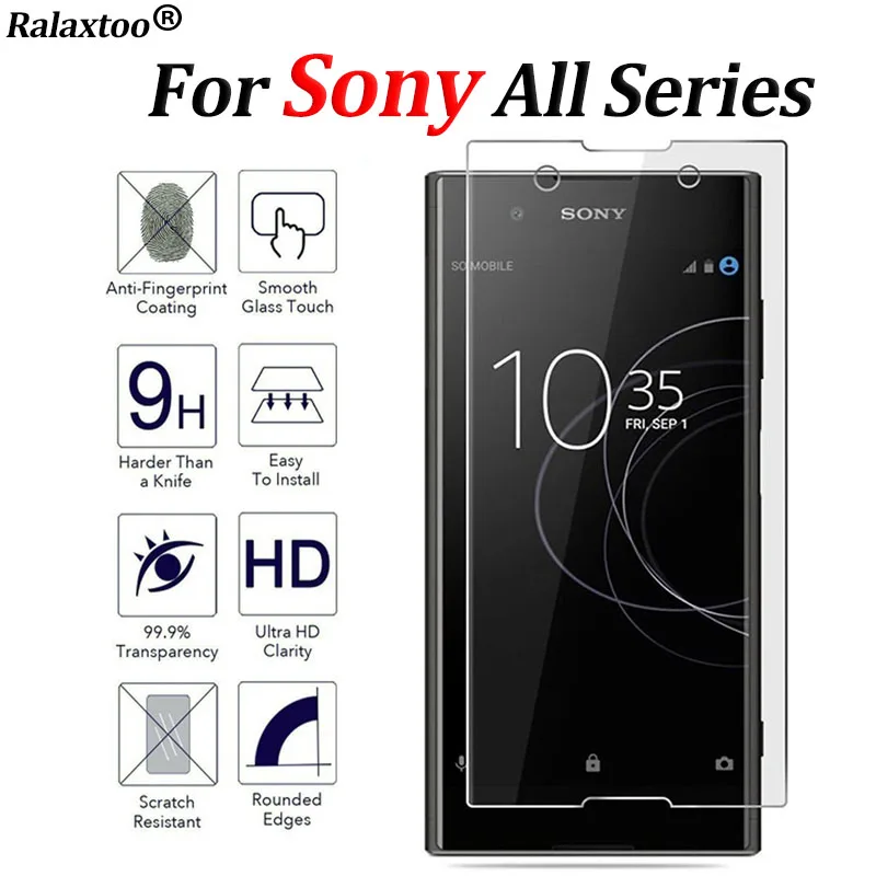

On For Sony Xperia xa xa1 xa2 ultra plus protective glass ax ax1 ax2 tempered glas x a 1 2 screen protector protect film 9H