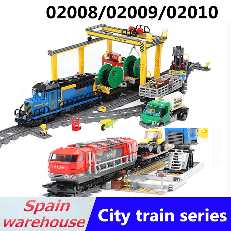 

02008 02009 02010 02039 Building Blocks RC Car Remote Control Train Legoing City 60052 60098 60051 Bricks Gift Toys In Spain