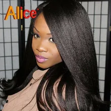 Italian Yaki Full Lace Wig Straight Lace Front Wig Human Hair U Part Human Hair Wigs 100 Human Hair Wigs For African Americans