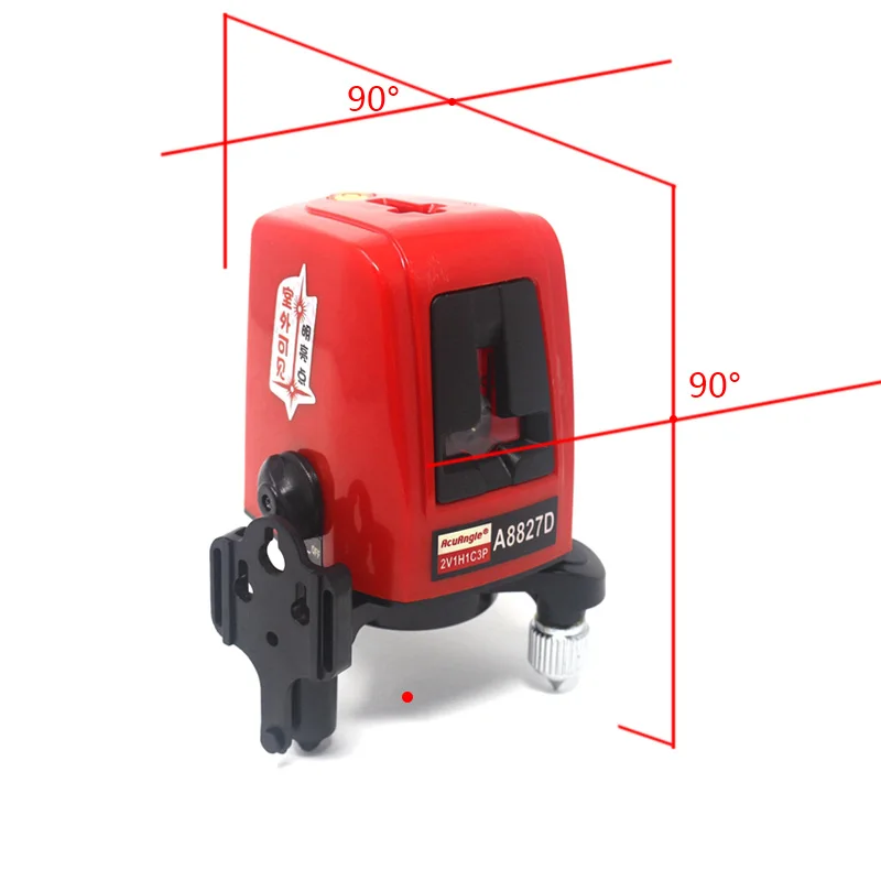 Мини ACUANGLE A8827D лазерный уровень 635nm 3 линии 3 точки красная линия 360 поворотные Лазерные уровни автоматические