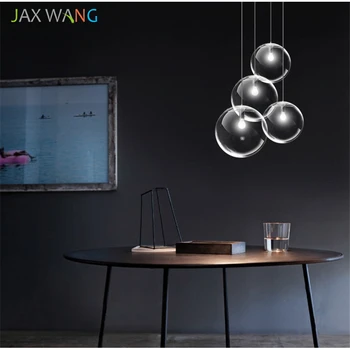 

Modern Minimalist Glass Pendant Lights Round Transparent for Living Room Bedroom Restaurant Hotel Lighting Fixtures Decoration